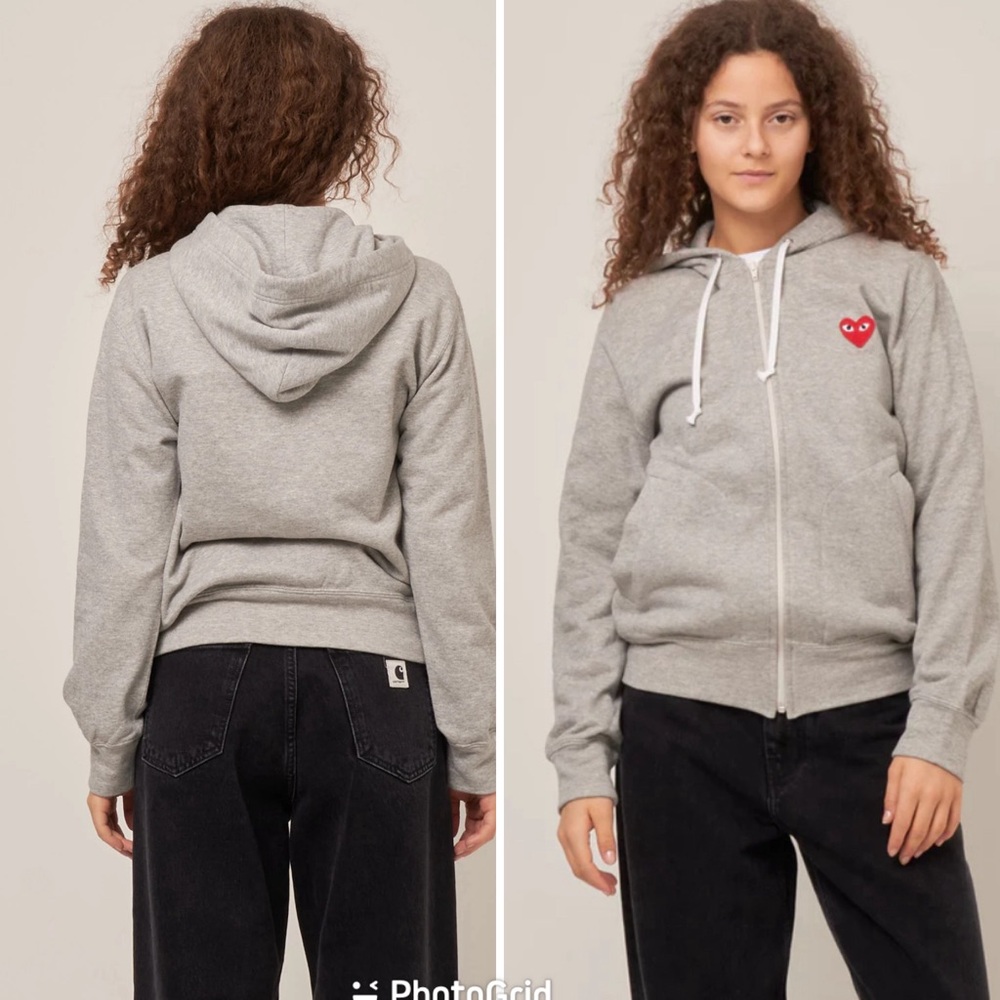 COMME DES GARÇONS PLAY INVADER HEART HOODED SWEAT